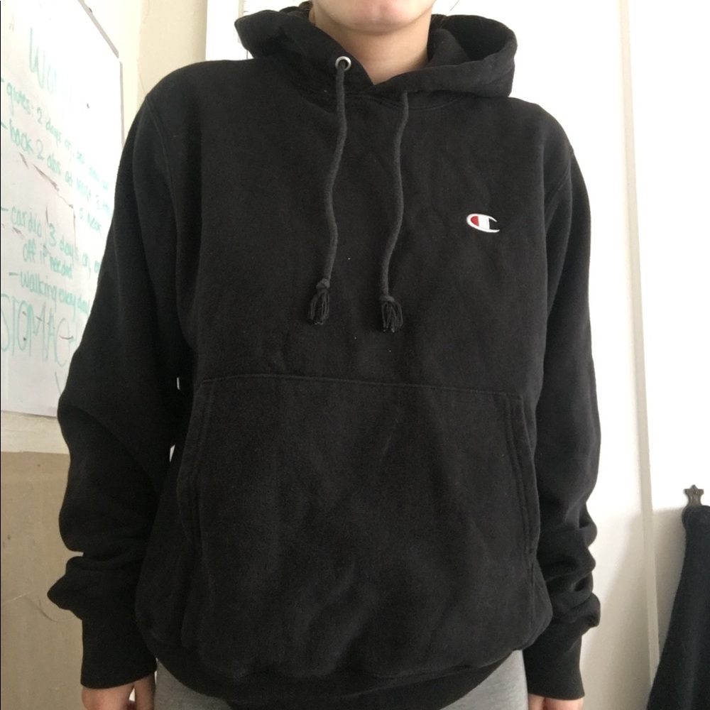 black champion hoodie